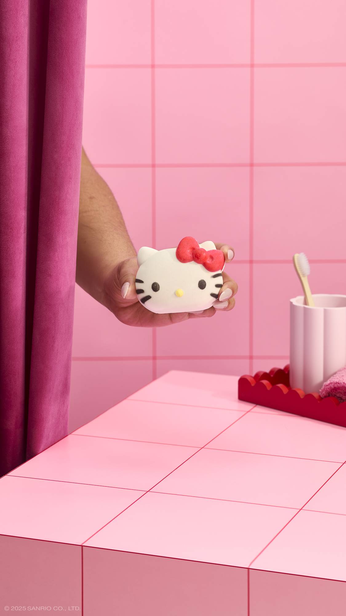 A person holding Lush&