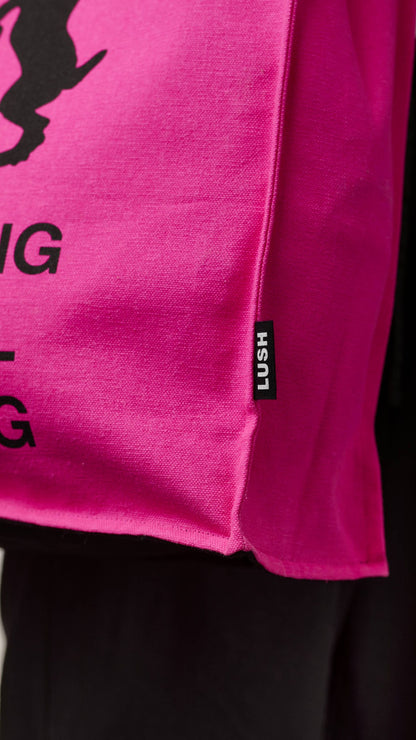 Fighting Animal Testing Tote - Fluoro Pink
