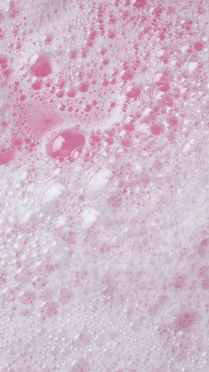 Bubbly pink water after Lush&