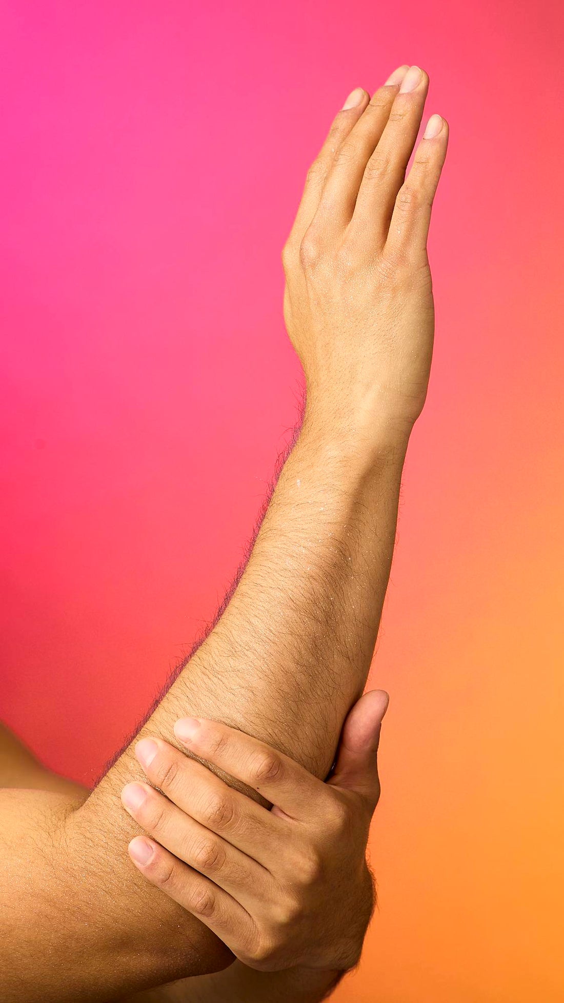 Hand after being sprayed with Lush&