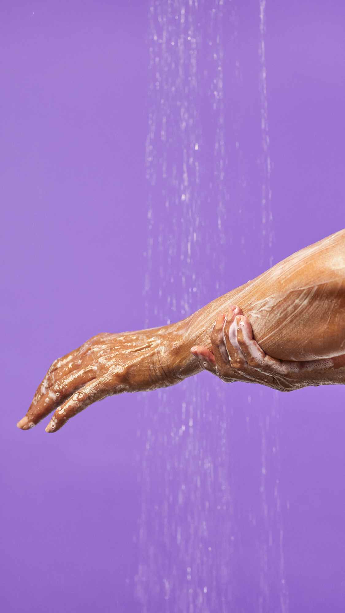 hand getting scrubbed again with the Lush&