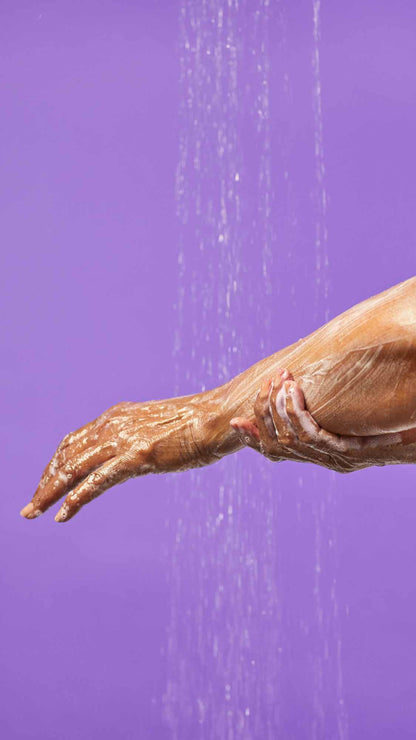 hand getting scrubbed again with the Lush&