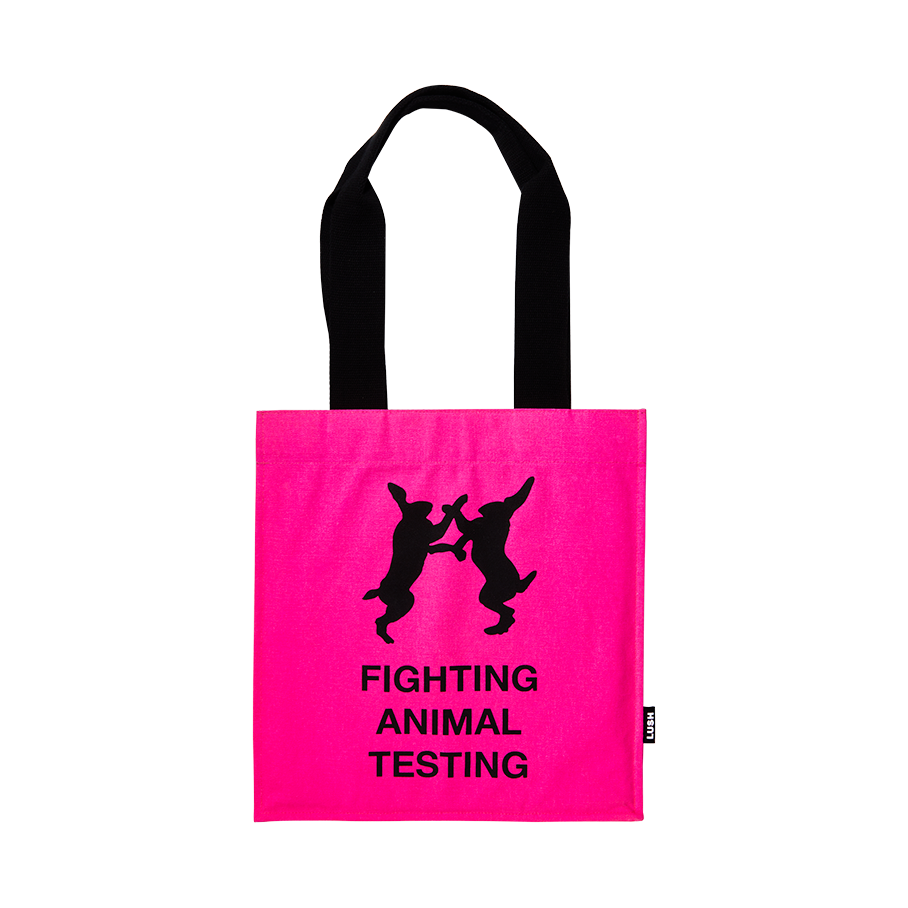Fighting Animal Testing Tote - Fluoro Pink