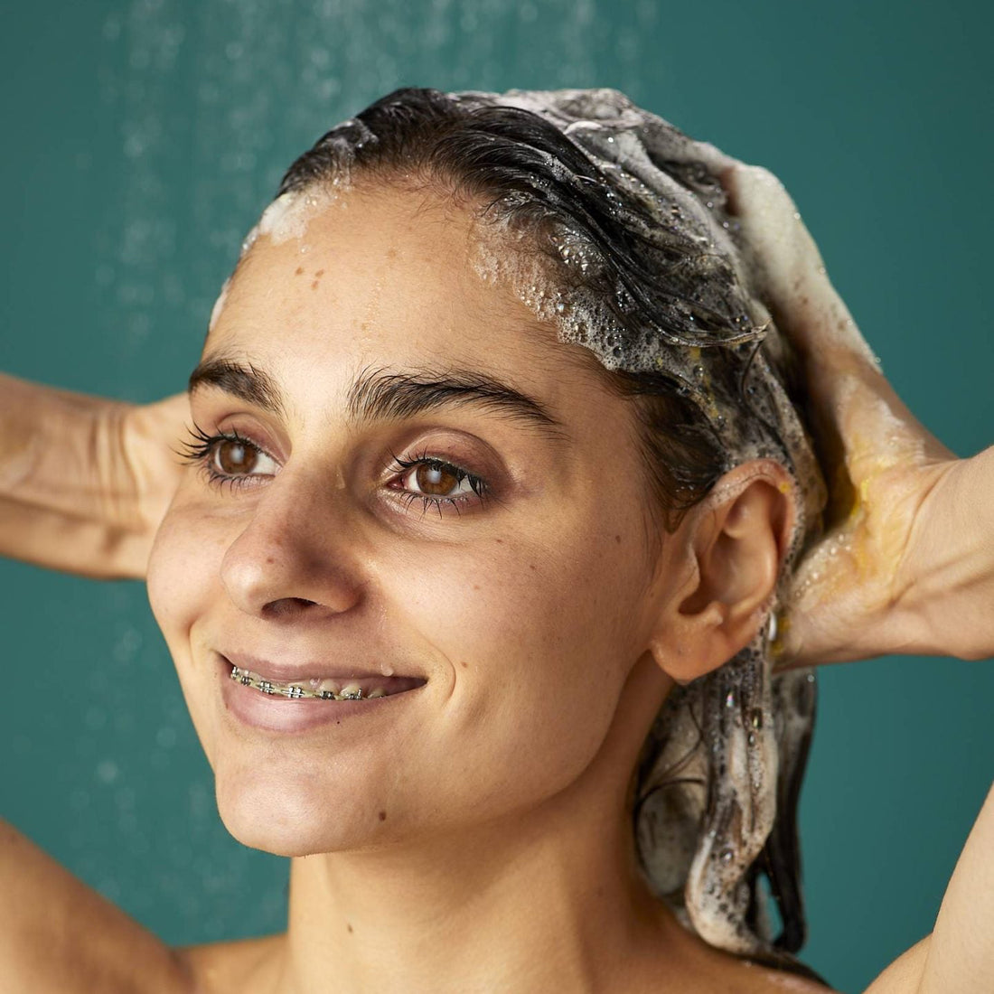Woman showering and using Lush Lebanon&