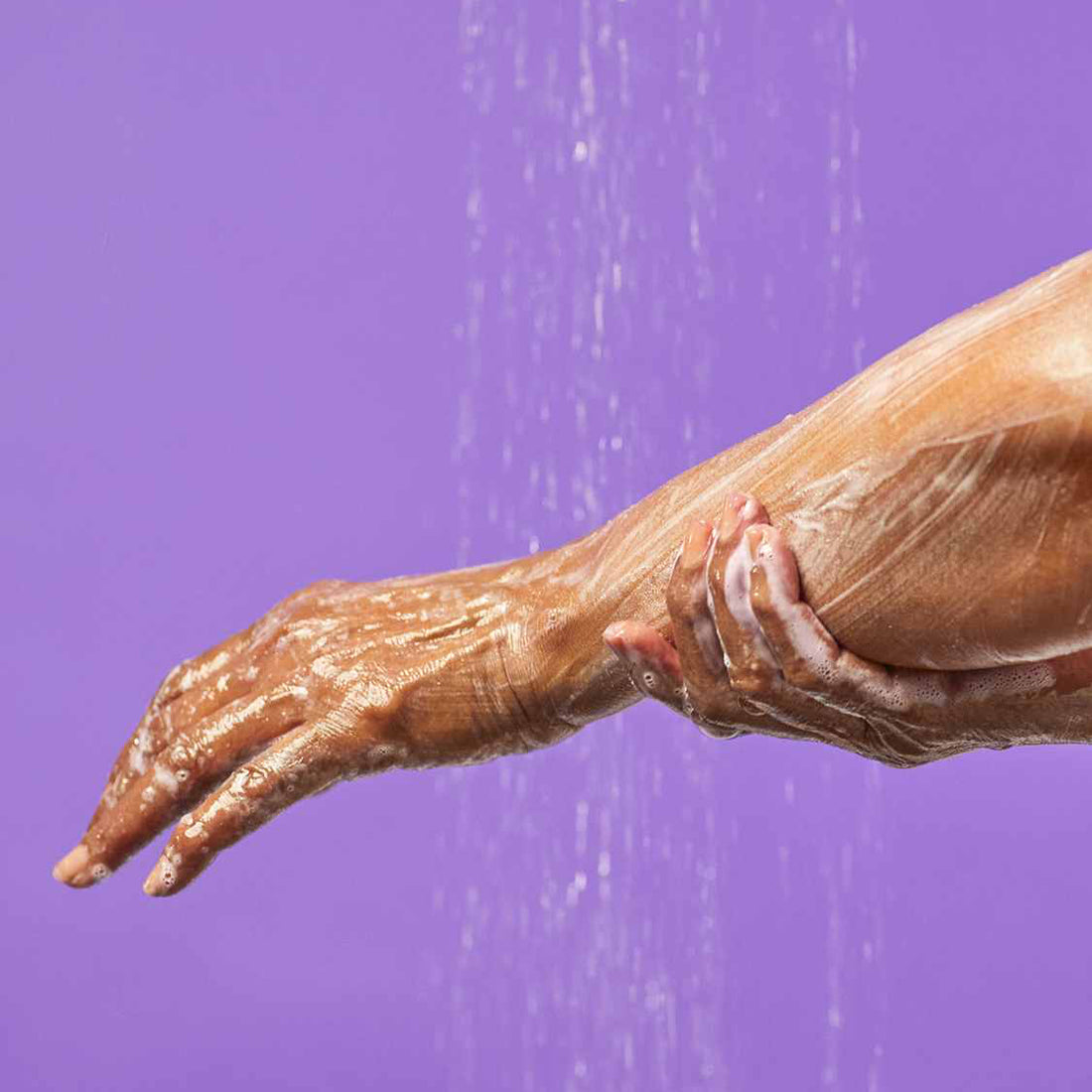 hand getting scrubbed again with the Lush&