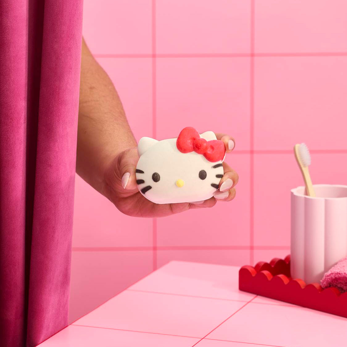 A person holding Lush&