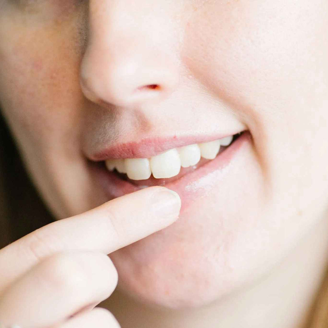 Woman applying Lush &