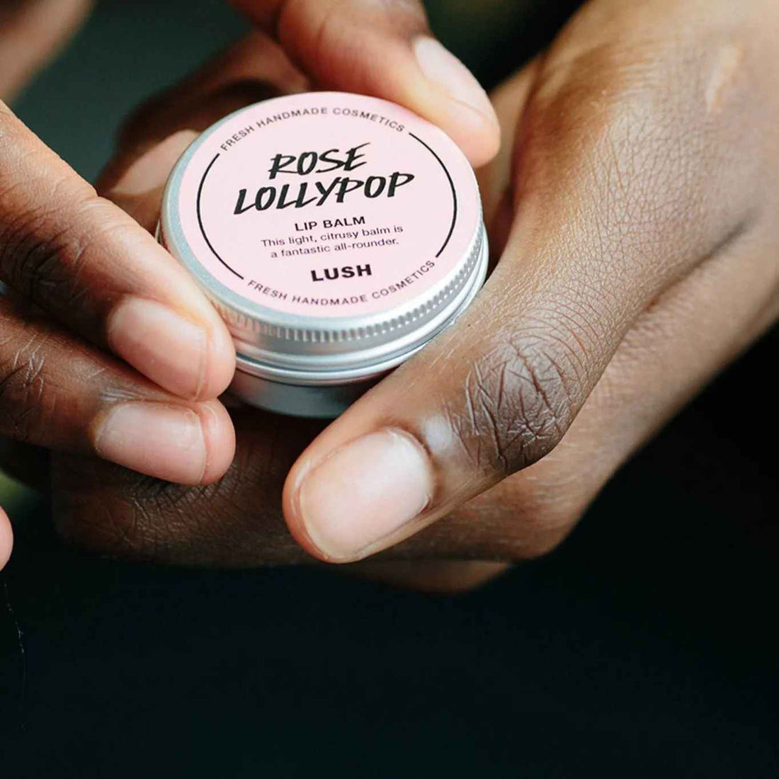 Person holding Lush&