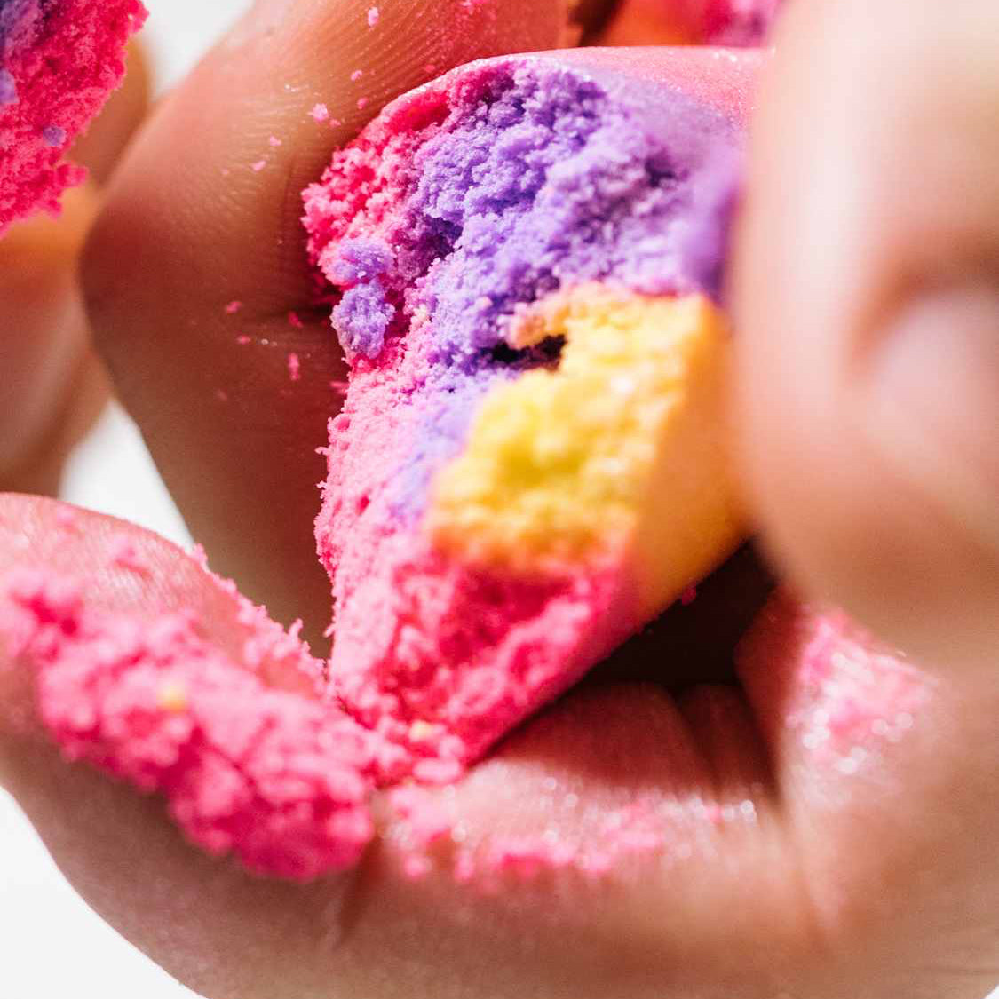 Hand crumbling Lush&
