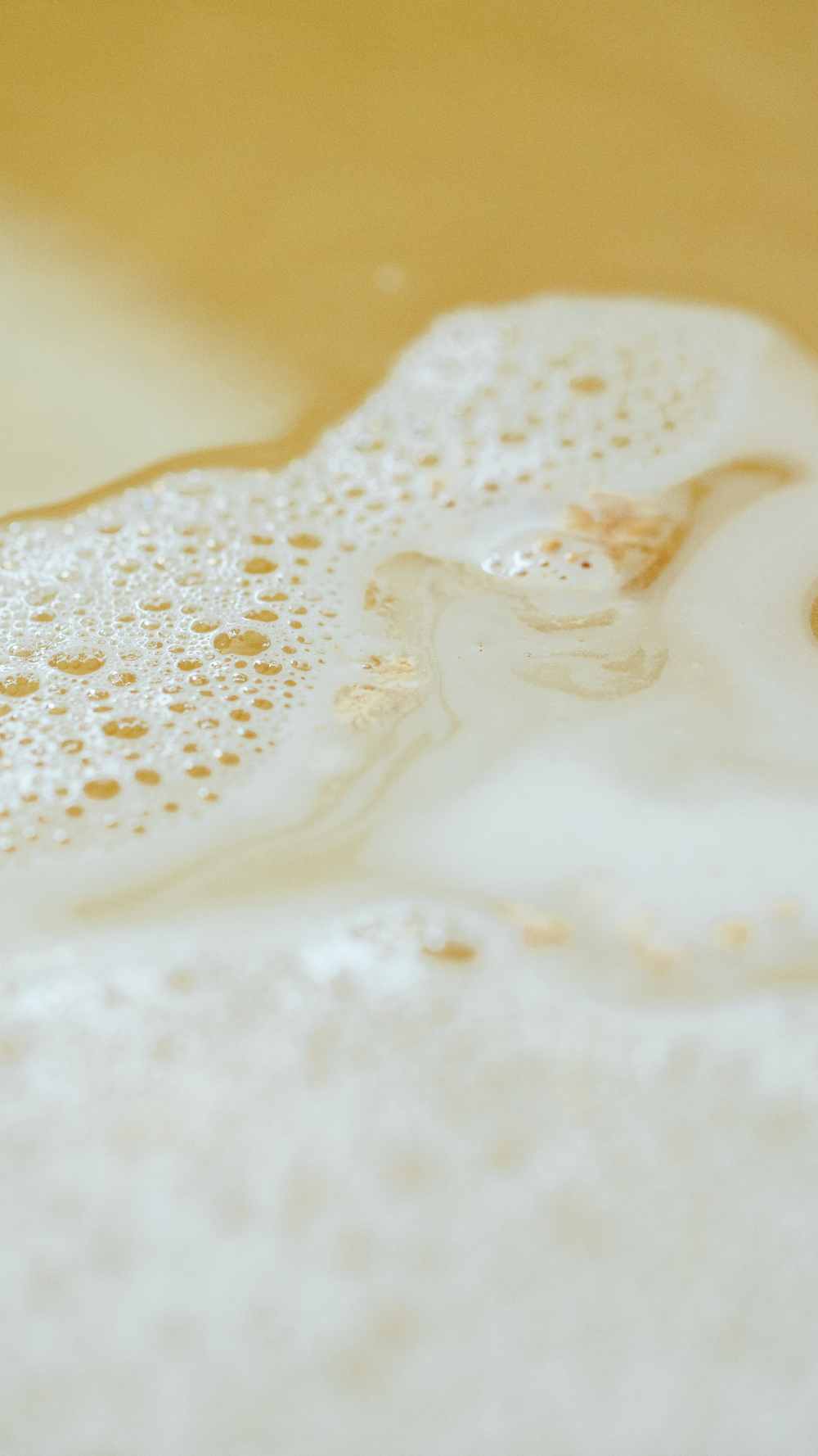 Yellow bubbly water after Lush&